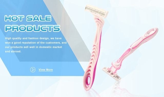 Pivoting Head Triple Blade Disposable Razor , Men'S Triple Blades Razors